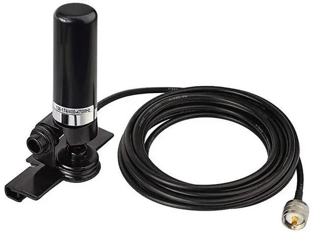 Alt view image 2 of 6 - Vehicle Ham Radio Mobile Radio Antenna VHF UHF 136174MHz 400470MHz Car Truck Amateur Radio Two Way Radio Low Profile Antenna with Lip Mount Fixed Bracket PL259 Male 5m 165 feet RG58 Cable