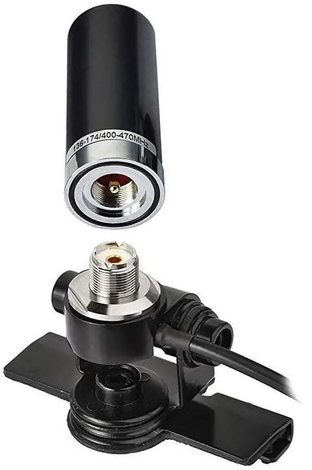 Alt view image 3 of 6 - Vehicle Ham Radio Mobile Radio Antenna VHF UHF 136174MHz 400470MHz Car Truck Amateur Radio Two Way Radio Low Profile Antenna with Lip Mount Fixed Bracket PL259 Male 5m 165 feet RG58 Cable