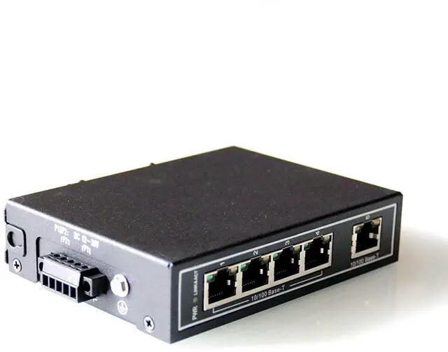 Alt view image 3 of 7 - WIWAV WDH-5ET-DC 10/100Mbps Unmanaged 5-Port Industrial Ethernet Switches with DIN Rail/Wall-Mount (UL Listed Fanless -30°C~75°C)