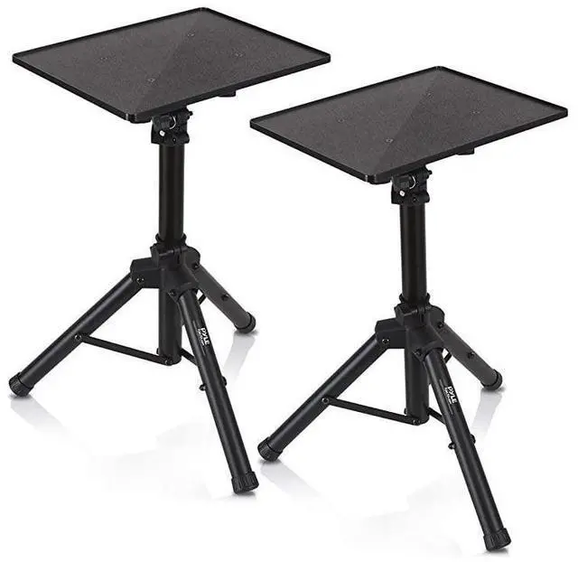 Main image of FOR-Universal Laptop Projector Tripod Stand 2 Pcs Computer Book DJ Equipment Holder Mount Height Adjustable Up to 52 Inches w 20 x 16 Plate Size Perfect for Stage or Studio Use PLPTS4X2