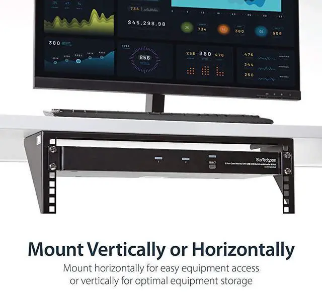 Alt view image 3 of 7 - FOR-com 3U Wall Mount Patch Panel Bracket 19 in Steel Vertical Patch Panel Mounting Rack for Networking Equipment RK319WALLV Black