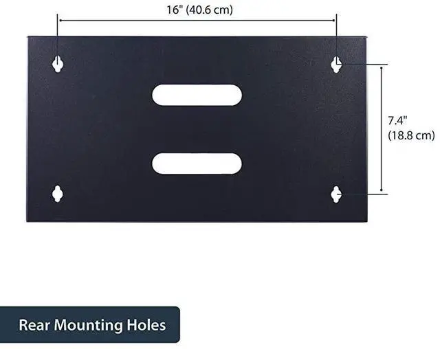 Alt view image 3 of 7 - FOR com 6U Wall Mount Network Equipment Rack 14 Inch Deep 19 Patch Panel Bracket for Shallow Server Equipment 44lbs Capacity WALLMOUNT6 Black