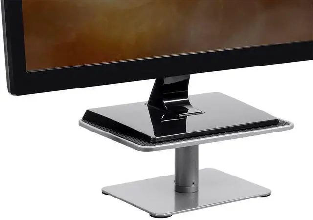 Alt view image 5 of 7 - FOR Universal Monitor Riser Stand - Silver Perfect for Raising Your Monitor About 4.7 to 6.7 Inches - Workstream Collection