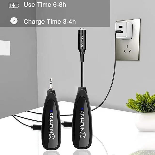 Alt view image 4 of 5 - Wireless Microphone System 24G Wireless Microphone TransmitterReceiver Set with Headset Lavalier Lapel Mics Ideal for Teaching WeddingsPresentationsSchool PlayG102