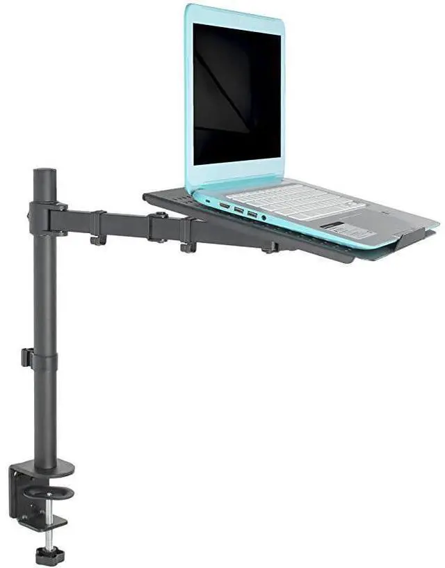 Main image of FOR-Single Laptop Notebook Desk Mount Stand Fully Adjustable Extension with C Clamp STANDV001L