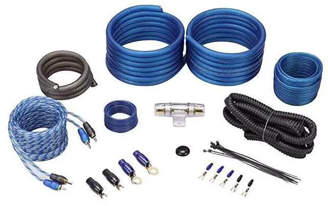 Main image of RWK41 4 Gauge Complete Car Amp Wiring Installation Wire Kit wRCAs