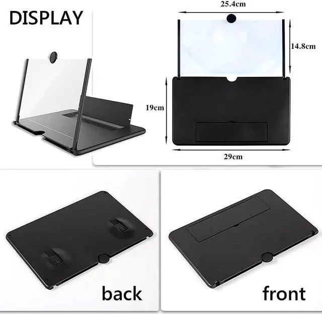 Alt view image 5 of 5 - Smartphone Screen Magnifier Stand 14 Inch 3D Foldable Amplifier for Cell Phone with Adjustable Angle