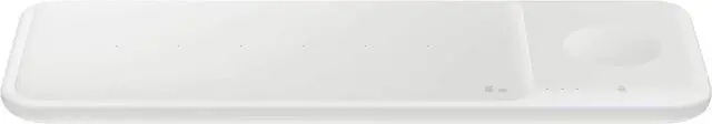 Alt view image 3 of 7 - FOR-Samsung Electronics Wireless Charger Trio Qi Compatible - Charge up to 3 Devices at Once - for Galaxy Phones Buds Watches and Apple iPhone Devices White (US Version)