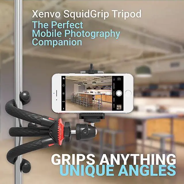 Alt view image 4 of 7 - SquidGrip Flexible Cell Phone Tripod and Portable Action Camera Holder Compatible with iPhone GoPro Android Samsung Google Pixel and All Mobile Phones