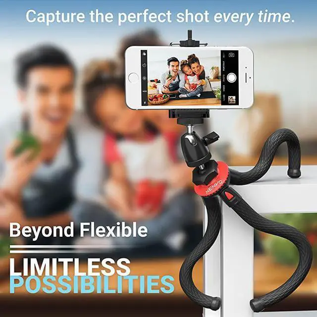 Alt view image 6 of 7 - SquidGrip Flexible Cell Phone Tripod and Portable Action Camera Holder Compatible with iPhone GoPro Android Samsung Google Pixel and All Mobile Phones