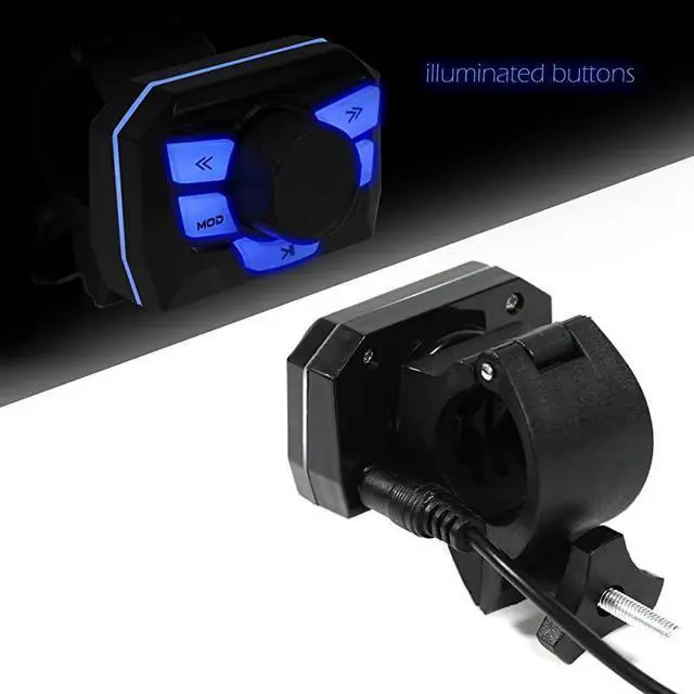 Alt view image 7 of 7 - TS3-Q Gen.2 Motorcycle Weatherproof Bluetooth Speakers 7/8-1 in. Handlebar Mount MP3 Music Player Sound Audio Stereo Amplifier System ATV UTV w/AUX in, USB, Micro SD, FM Radio, 4-Speaker