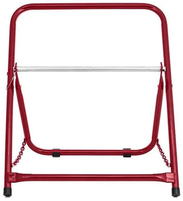 Alt view image 5 of 7 - Durable Single Axle Cable Caddy Commercial Industrial Grade Steel Wire Dispenser Compact Design Holds Cable Reels Up to 20 Diameter and 100 lb Capacity Red