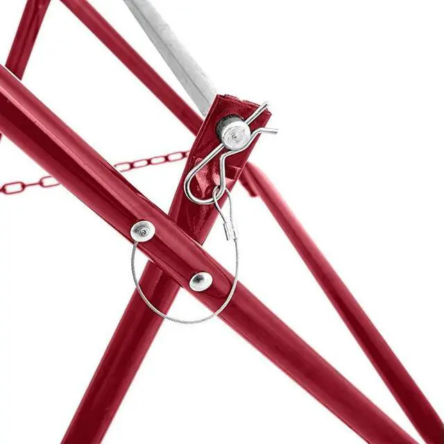 Alt view image 7 of 7 - Durable Single Axle Cable Caddy Commercial Industrial Grade Steel Wire Dispenser Compact Design Holds Cable Reels Up to 20 Diameter and 100 lb Capacity Red