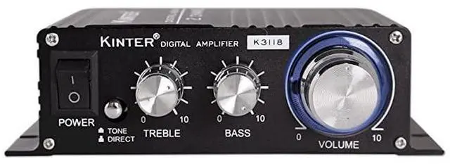 Alt view image 2 of 6 - K3118 Texas Instruments TI Digital HiFi Audio Mini Class D Home Auto DIY Arcade Stereo Amplifier with 12V 3A Power Supply Black