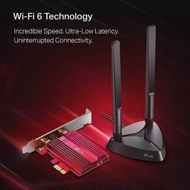 Alt view image 2 of 6 - WiFi 6 AX3000 PCIe WiFi Card (Archer TX3000E), Up to 2400Mbps, Bluetooth 5.0, 802.11AX Dual Band Wireless Adapter with MU-MIMO,OFDMA,Ultra-Low Latency, Supports Windows 10 (64bit) only