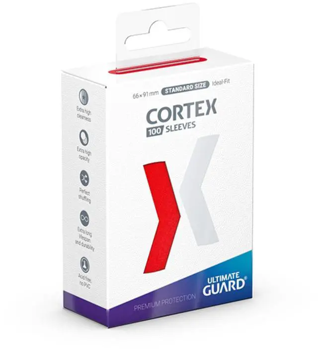 Main image of Card Sleeves: Cortex Standard Size- Glossy Red (100 ct.)