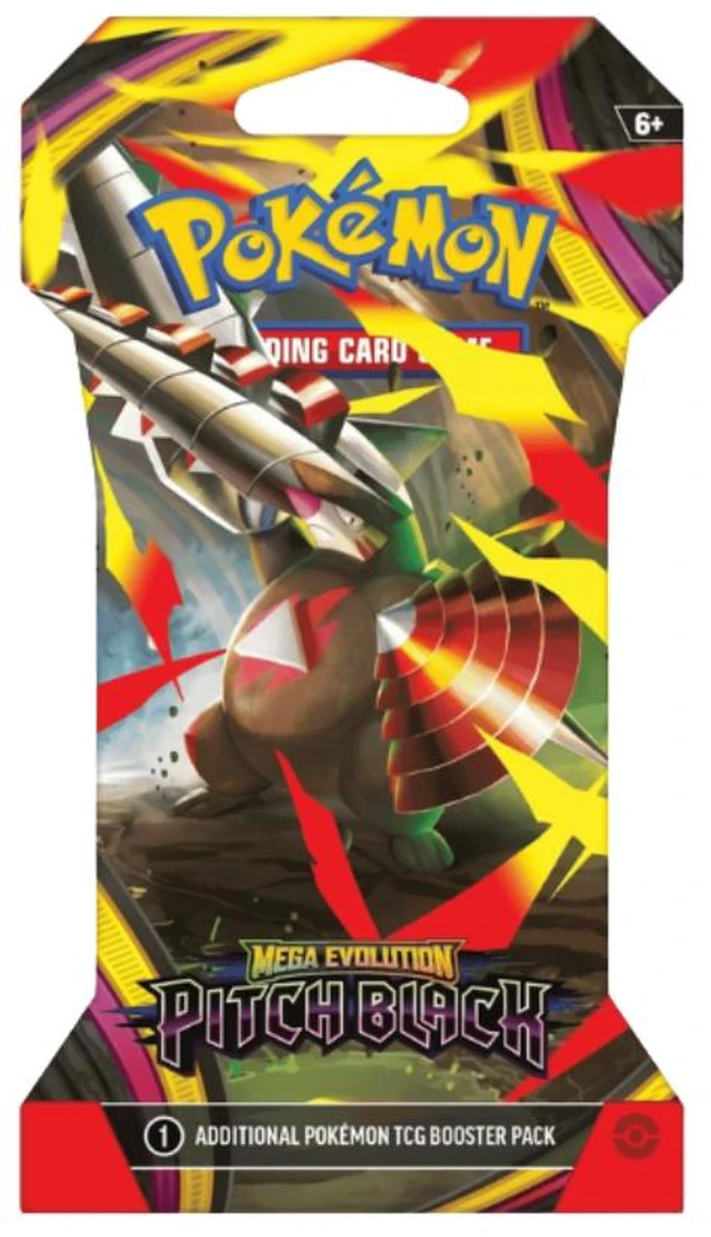 Alt view image 2 of 2 - Pokemon ME5 Mega Evolution Pitch Black Sleeved Booster Pack | Mega Excadrill ex