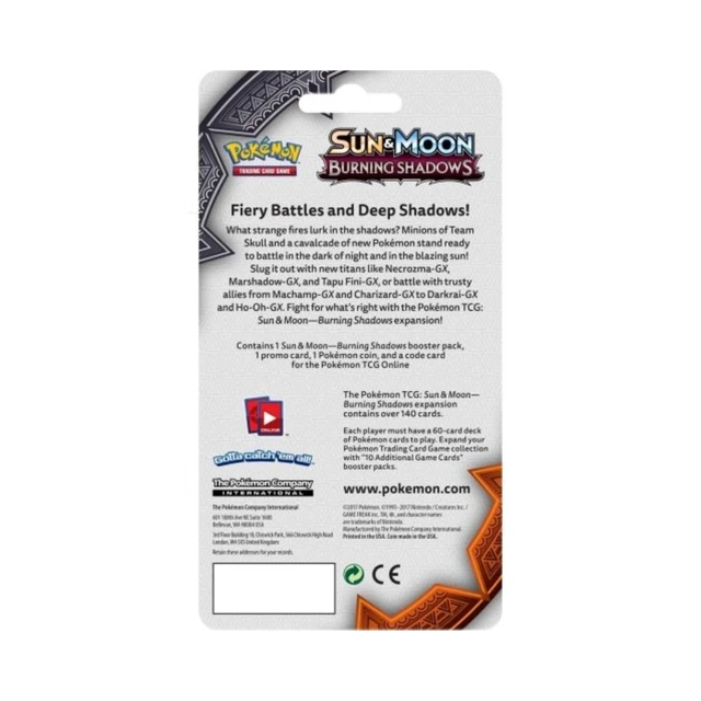Alt view image 5 of 5 - Pokémon TCG: Sun & Moon Burning Shadows Checklane Blister