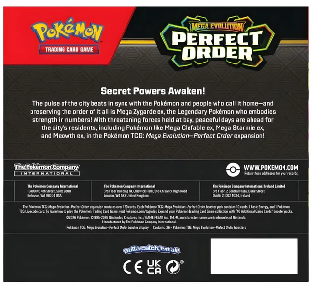 Alt view image 9 of 9 - Pokemon ME3 Perfect Order Booster Box
