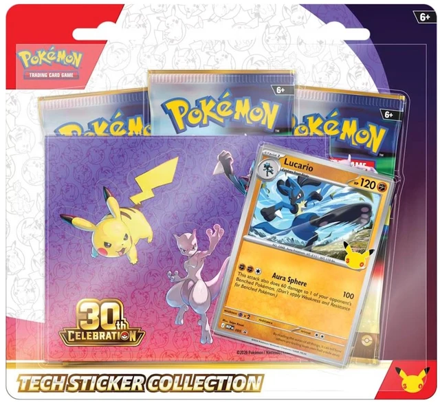 Main image of Pokemon TCG: 30th Celebration Tech Sticker Collection