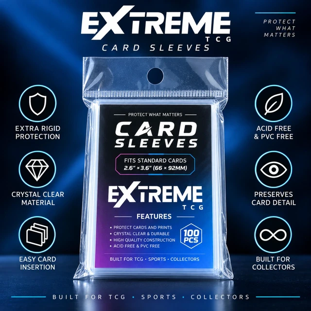 Main image of Extreme TCG Card Sleeves Standard Fit (100ct)