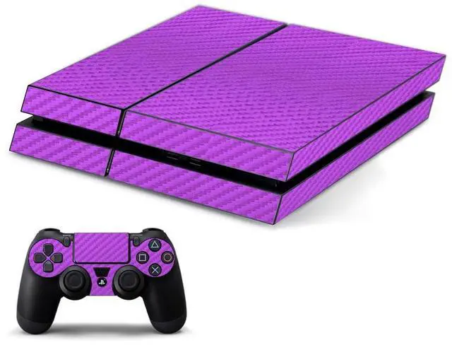 Alt view image 3 of 3 - Lidstyles Console Skin Protector Kit Compatible with Playstation 4 Purple Carbon Fiber