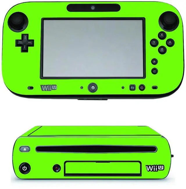 Alt view image 3 of 3 - LidStyles Vinyl Protection Skin Kit Decal Sticker Compatible with Wii U Console GREEN