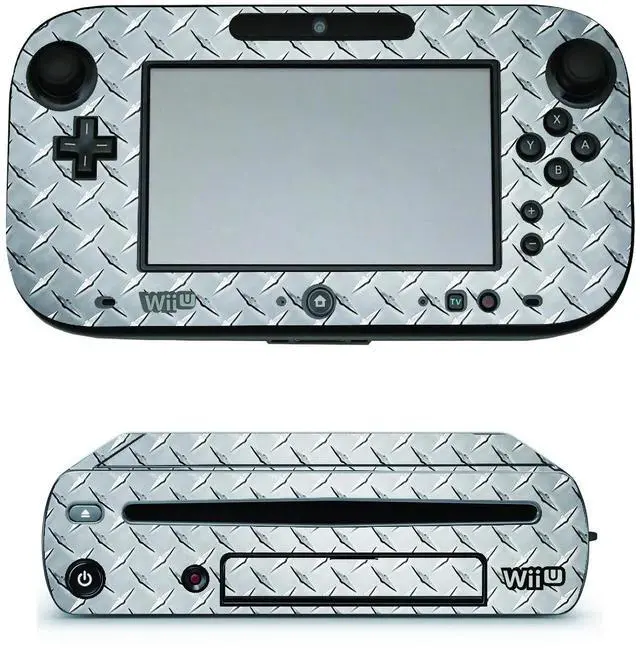 Alt view image 3 of 3 - LidStyles Vinyl Protection Skin Kit Decal Sticker Compatible with Wii U Console DIAMOND PLATE