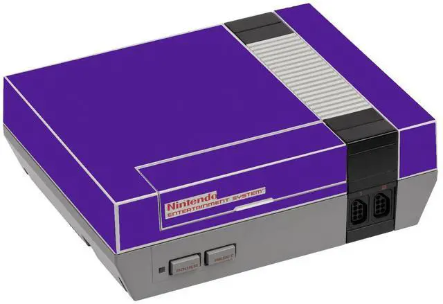 Alt view image 3 of 3 - LidStyles Vinyl Protection Skin Kit Decal Sticker Compatible with NES Console PURPLE