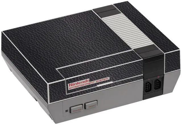 Alt view image 3 of 3 - LidStyles Vinyl Protection Skin Kit Decal Sticker Compatible with NES Console BLACK LEATHER