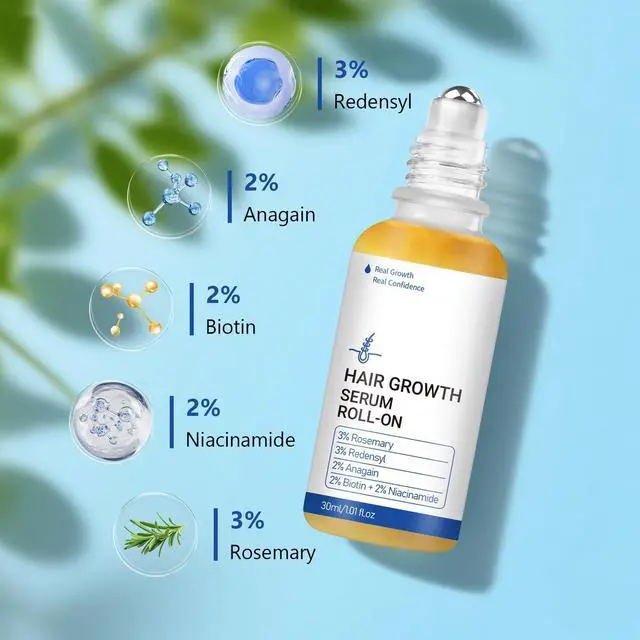 Alt view image 3 of 4 - Hydrating Hair Roller Serum: Deep Nourishment & Shine for Smooth, Luscious Locks with Scalp Massaging Benefits.