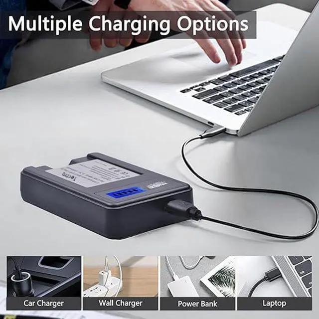 Alt view image 3 of 7 - hoegoa 2-Pack 1200mAh 3.7v NB-4L Battery and LCD USB Charger for Canon PowerShot ELPH 100 HS, 300 HS, 310 HS, SD1000, SD1100 is, SD1400 is, SD200, SD30, SD300, SD40, SD400, SD600, SD750, SD780 is