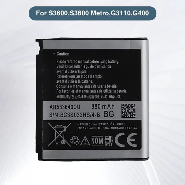 Alt view image 2 of 6 - Hoegoa High-Quality Replacement Battery AB533640CU for Samsung S3600, S3600 Metro, G3110, G400 with Comprehensive Repair Tool Kit Perfect for DIY Phone Repair Enthusiasts