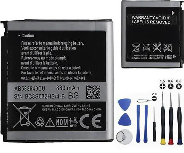 Main image of Hoegoa High-Quality Replacement Battery AB533640CU for Samsung S3600, S3600 Metro, G3110, G400 with Comprehensive Repair Tool Kit Perfect for DIY Phone Repair Enthusiasts