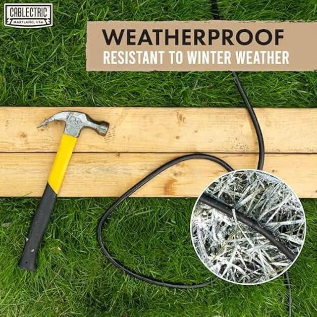 Alt view image 4 of 6 - 15FT Outdoor Extension Cord with Power Block - 16/3 Black SJTW - Cable with 3 Prong Grounded Safety Lighted Plug