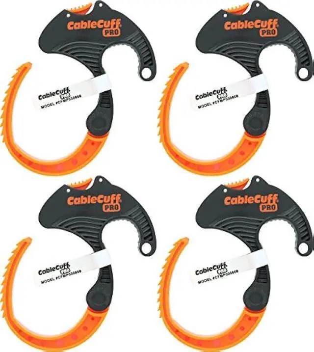 Alt view image 2 of 4 - Cable Cuff PRO (4 Pack: 4x Medium 2 Inch Diameter) Adjustable, Reusable, Cable Tie Replacements for Extension Cords or Electronics