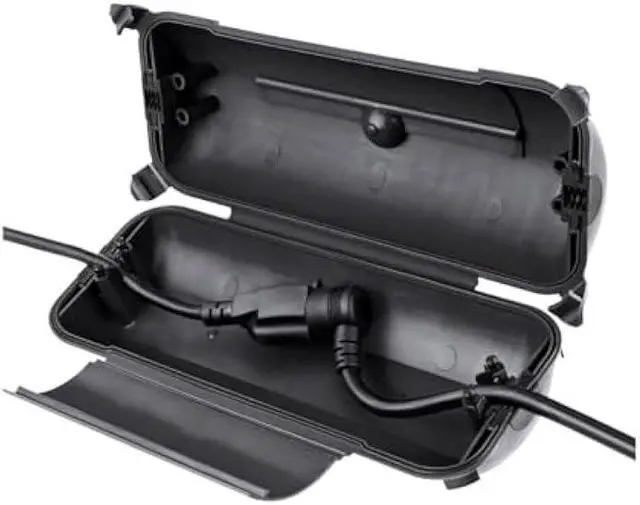 Main image of Flemoon Outdoor Extension Cord Safety Cover with Waterproof Protector Seal, Weatherproof Electrical Connection Box for Outdoor Outlets, Plugs, Sockets, Holiday Decorations, Power Tools, Black