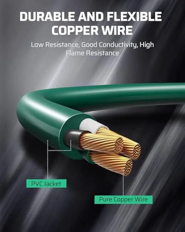Alt view image 5 of 7 - DEWENWILS 10 FT Outdoor Tri-Tap Extension Cord Splitter for Halloween, Weatherproof 16/3 SJTW Power Cable for Holiday Decoration and Outdoor Landscaping String Lights, ETL Listed, Pack of 2, Green