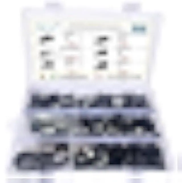 Main image of Bigtrans 300 Pcs Nylon Plastic R-Type Wire Clips with Screws 1/4 5/16 3/8 1/2 3/4 Clamps Fasteners Assortment for Cable Conduit -5 Size -Black