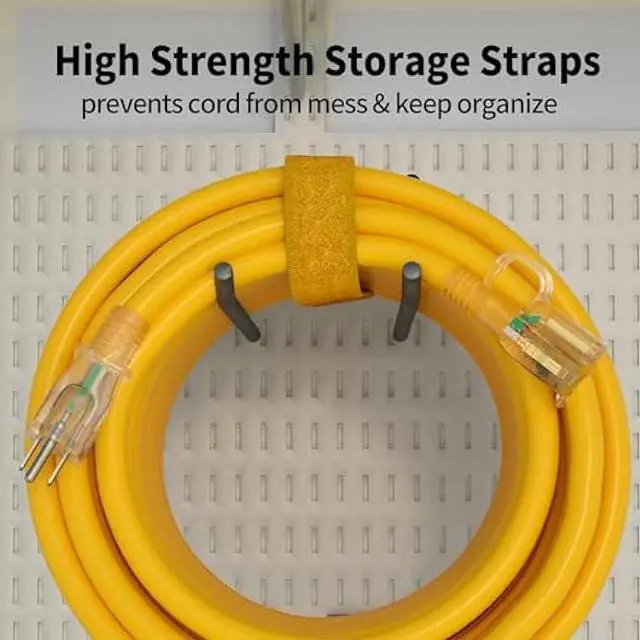 Alt view image 4 of 5 - POWGRN 50 ft 12/3 Outdoor Extension Cord Waterproof Heavy Duty with Lighted Indicator End 12 Gauge 3 Prong, Flexible Cold-Resistant Long Power Cord Outside, 15Amp 1875W SJTW Yellow ETL Listed