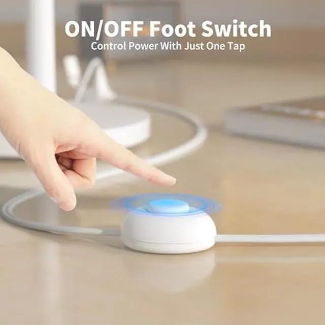 Alt view image 5 of 7 - K KASONIC - Extension Cord with On/Off Switch, 9 Feet 3 Outlets Power Cord with Foot Switch & Safety Outlet Cover, Indoor Use with Lamps, Holiday Christmas Tree Lights, ETL Listed - 2 Pack