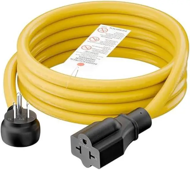 Alt view image 2 of 6 - Indoor/Outdoor Angled Four-in-One Heavy Duty Power Extension Cord SJTW 12-AWG 15A Household Plug to 20A T Blade Cable L=6FT, Angled 3-Prong Extension Cord