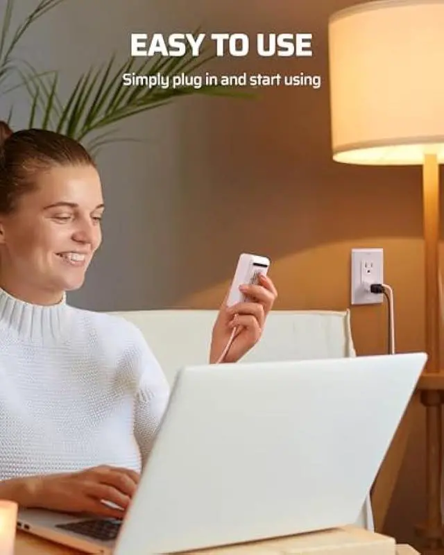 Alt view image 4 of 5 - DEWENWILS Plug in Dimmer Switch for Lamp, Table Lamp Dimmer for Dimmable LED/CFL Lights and Incandescent Bulbs, Full Range Slide Control, 5 ft Extension Cord, White