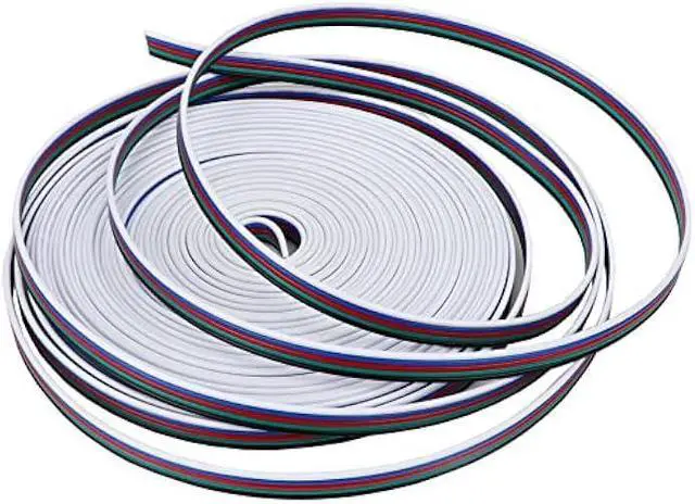 Alt view image 2 of 4 - 22AWG 5pin 33FT 10M RGBW Electrical Extension Cable Wire Extension Connection 5 Conductor Wire Line for RGBW Flexible LED Strip Lights 3528 5050