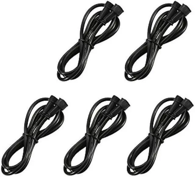 Main image of 5PCS 3.28ft 1m Extension Cable Wire Cord with Male and Female 2Pin Connectors at Both Ends for Single Color LED Deck Lights