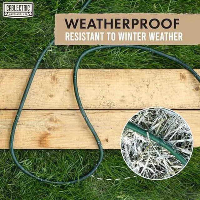 Alt view image 4 of 5 - 3 Outlet Outdoor Extension Cord 100 ft, SJTW 16 AWG Heavy Duty Green Extension Cord with Multiple Outlets Pigtail, Weatherproof Exterior Cable 3 Prong for Landscaping, Garden, Lawn & Yard