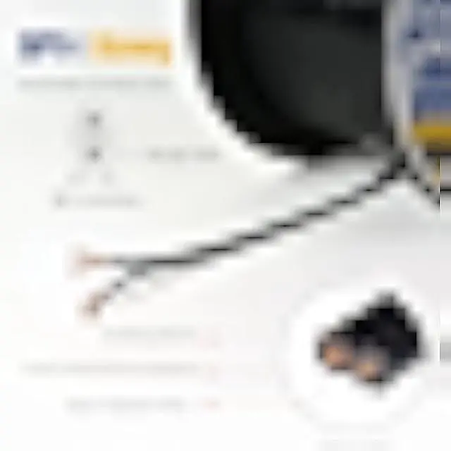 Alt view image 2 of 5 - Low Voltage Landscape Lighting Cable 18/2 SPT-1W Bulk Lamp Cord 300-Volt 18-Gauge 100-feet Spool Black UL Listed