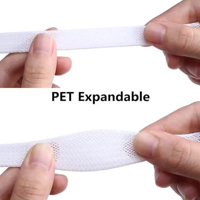 Alt view image 2 of 6 - 100Ft-1/4inch PET Expandable Braided Wire Sleeving,Wire Loom Cable Sleeve for TV,Computer,Home Theater,Automotive,Home Industrial,Electrical Wires,Chemical,Protect Cat from Chewing Cords,White