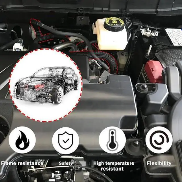 Alt view image 5 of 6 - 100Ft-1/4inch PET Expandable Braided Wire Sleeving,Wire Loom Cable Sleeve for TV,Computer,Home Theater,Automotive,Home Industrial,Electrical Wires,Chemical,Protect Cat from Chewing Cords,White