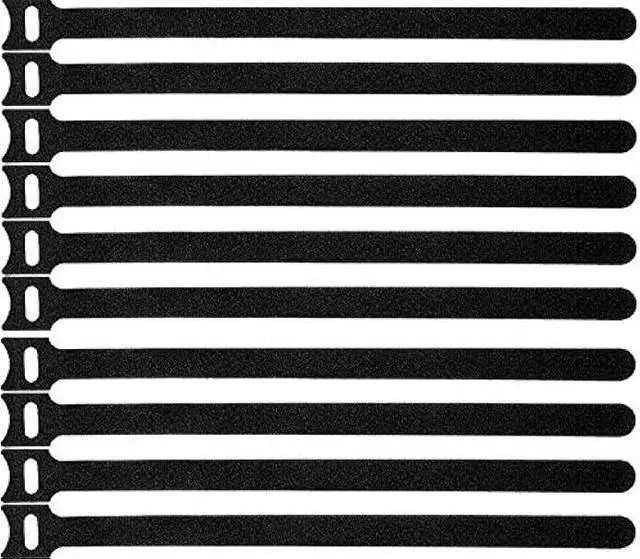 Alt view image 2 of 4 - 50 Pcs Reusable Fastening Cable Ties, Microfiber Cloth 12 Inch Hook and Loop Cord Ties, Black